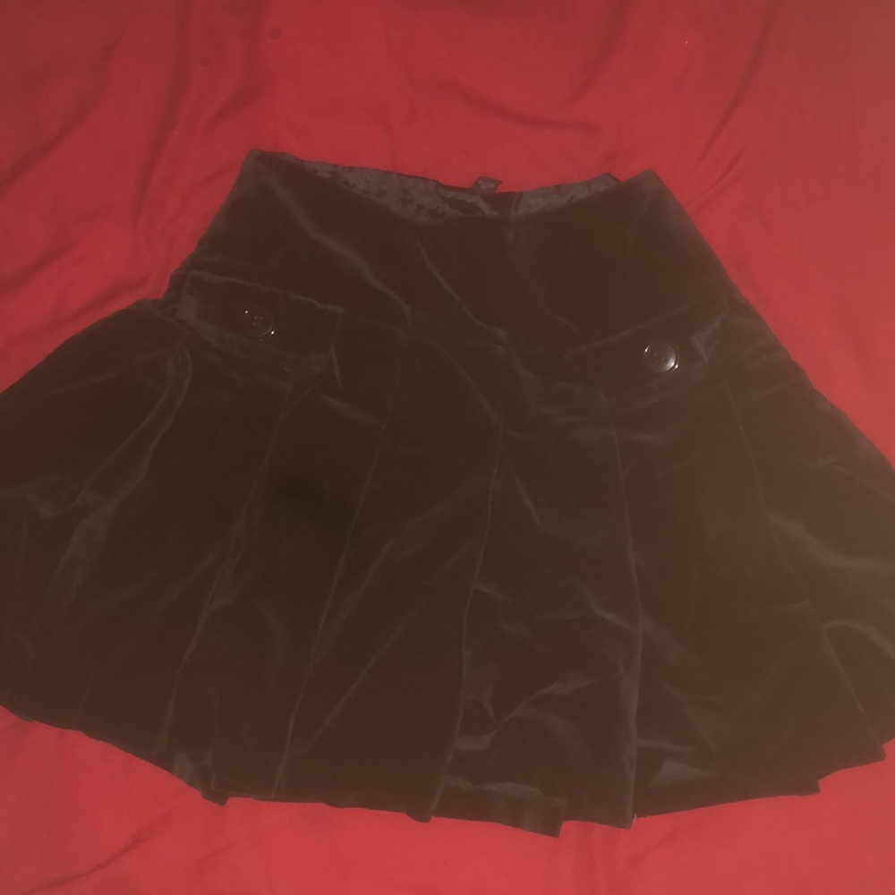 Black Velvet Skirt